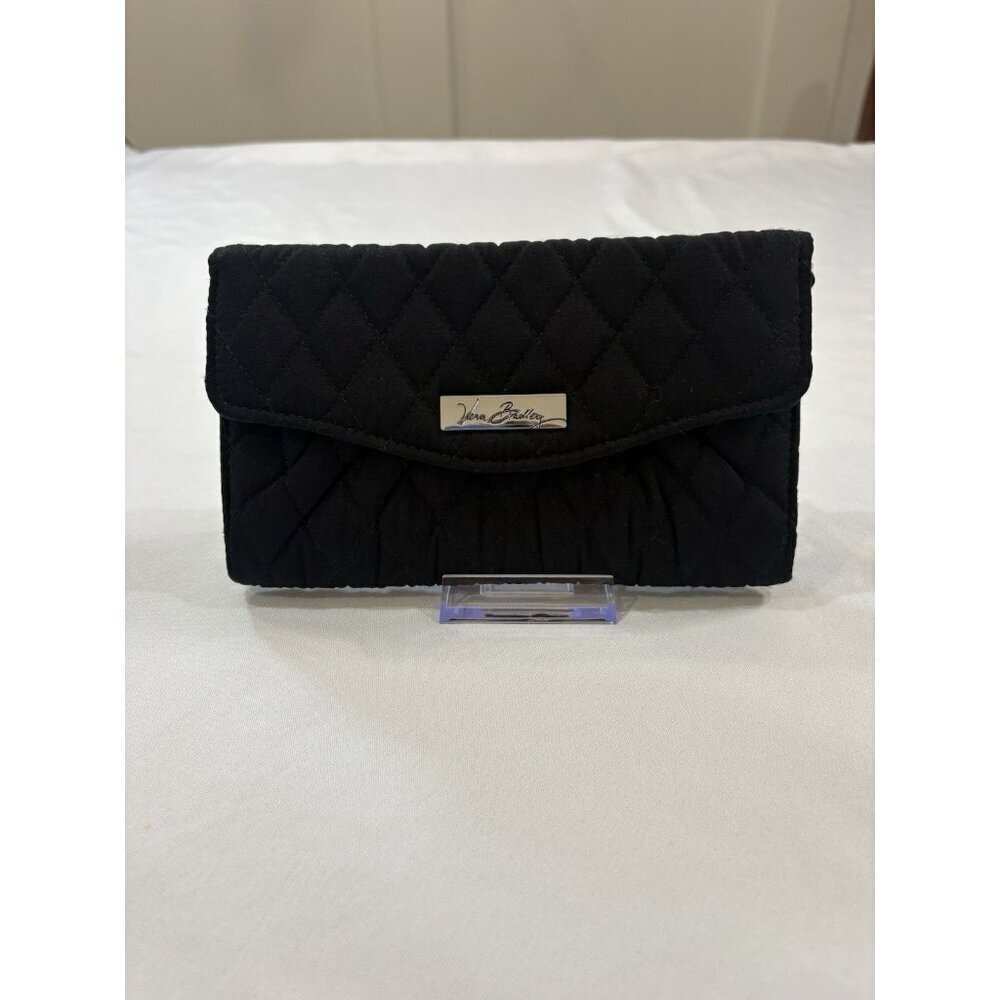 Vera Bradley Small Crossbody Purse Wallet Quilted Black